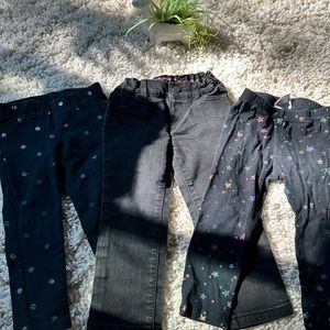 Super cute 2T little girls set of 3 pant bottoms. Stretchy and comfy.